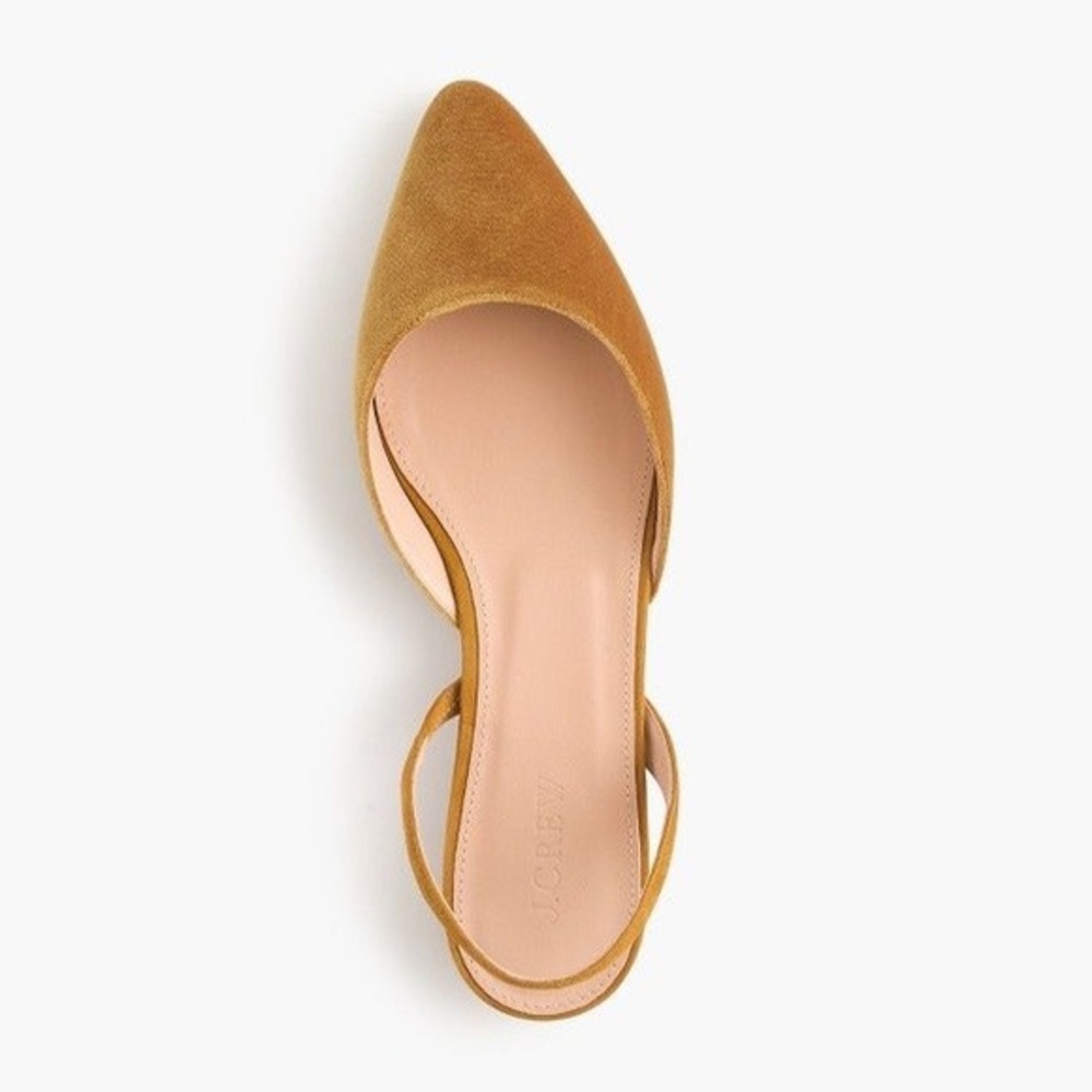 J crew slingback flat in velvet